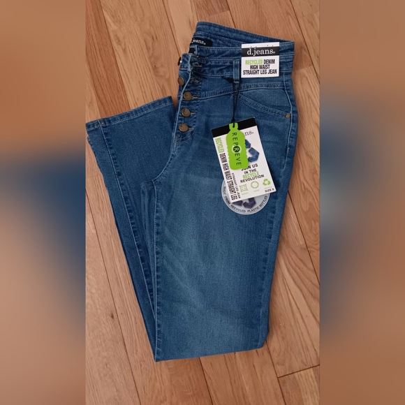NWT d. jeans Women's Button Fly Blue Jeans - Picture 1 of 4